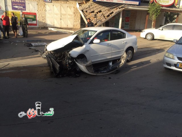  كفر قاسم : حادث طريق خطير قرب النصب التذكاري واصابة ثلاثة اشخاص بين المتوسطة والطفيفة 